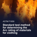 ASTM F1959: Standard test method for determining the Arc rating of materials for clothing