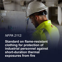 NFPA 2112: Standard on flame-resistant clothing for protection of industrial personnel against short-duration thermal exposures from fire