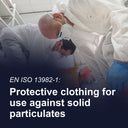 EN ISO 13982-1: Protective clothing for use against solid particulates