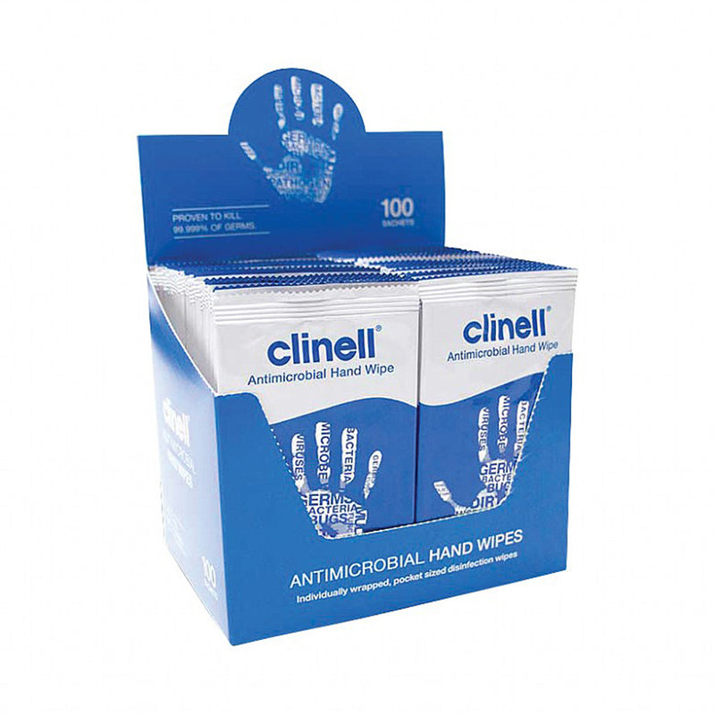 Clinell Antibacterial HandWipe (wrapped) (100pk)