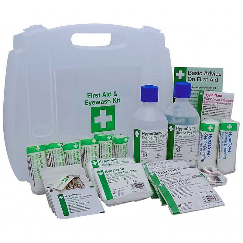 First Aid Kit With 2 X 500ml 1-10 + Eyewash