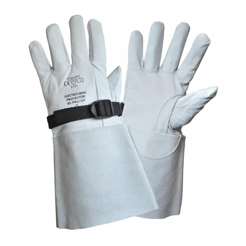 Leather Electricians Gauntlet Protector