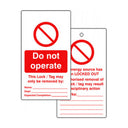 Lockout Tags - Do not operate (Double Sided 10 pack)