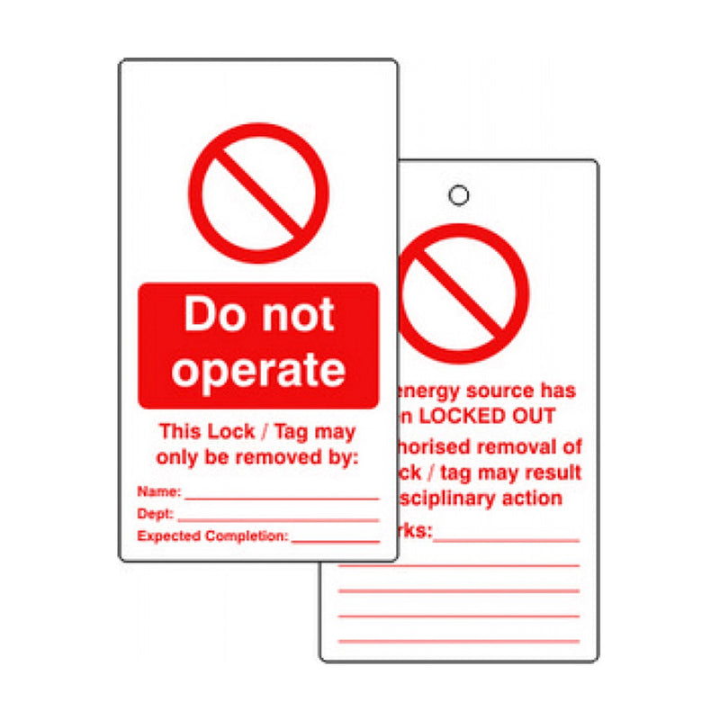 Lockout Tags - Do not operate (Double Sided 10 pack)