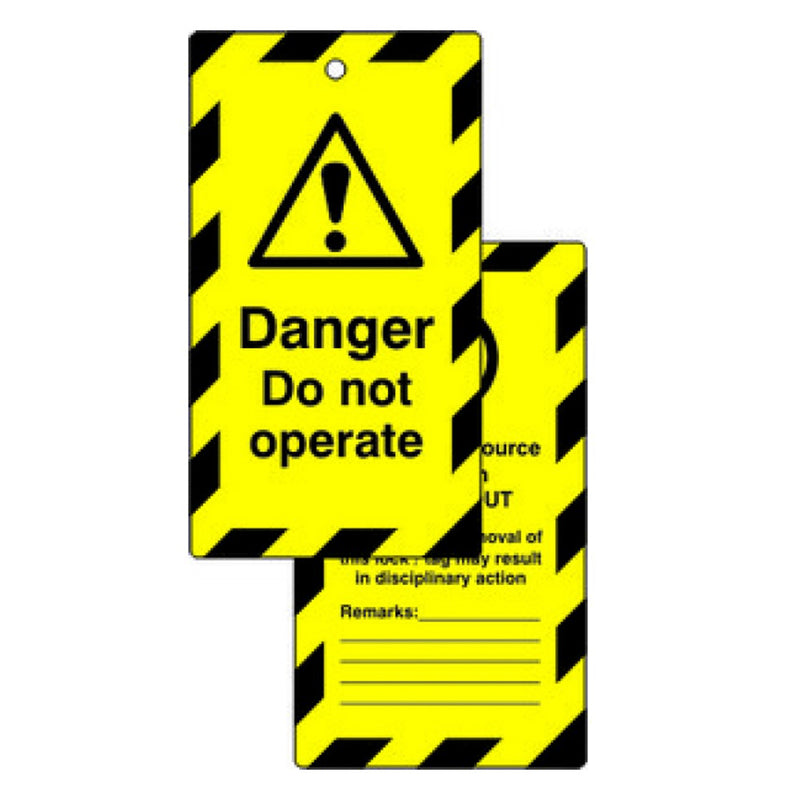 Lockout tags - Danger Do not operate (Double sided 10 pack)