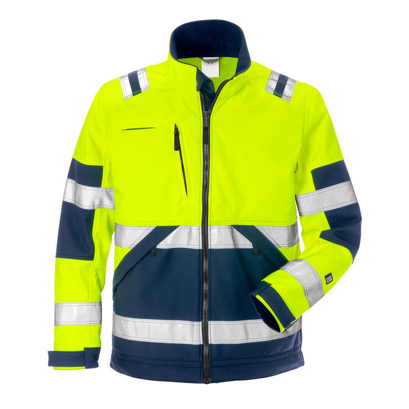 Scania Softshell Jacket Hi-Viz Yellow & Navy Softshell Jacket | SKANWEAR®